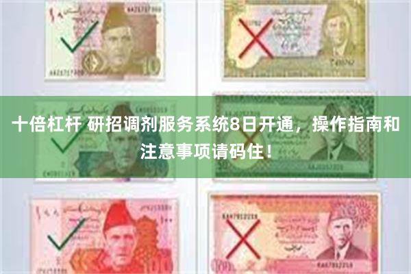 十倍杠杆 研招调剂服务系统8日开通，操作指南和注意事项请码住！