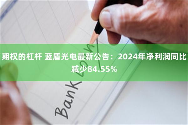 期权的杠杆 蓝盾光电最新公告：2024年净利润同比减少84.55%