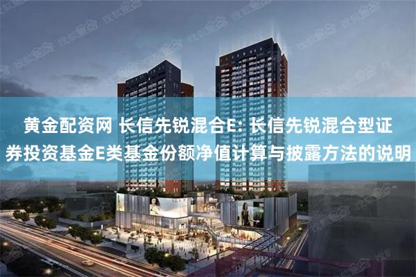 黄金配资网 长信先锐混合E: 长信先锐混合型证券投资基金E类基金份额净值计算与披露方法的说明