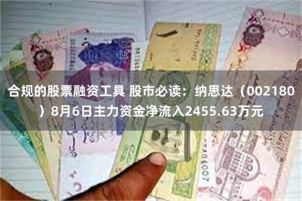 合规的股票融资工具 股市必读：纳思达（002180）8月6日主力资金净流入2455.63万元